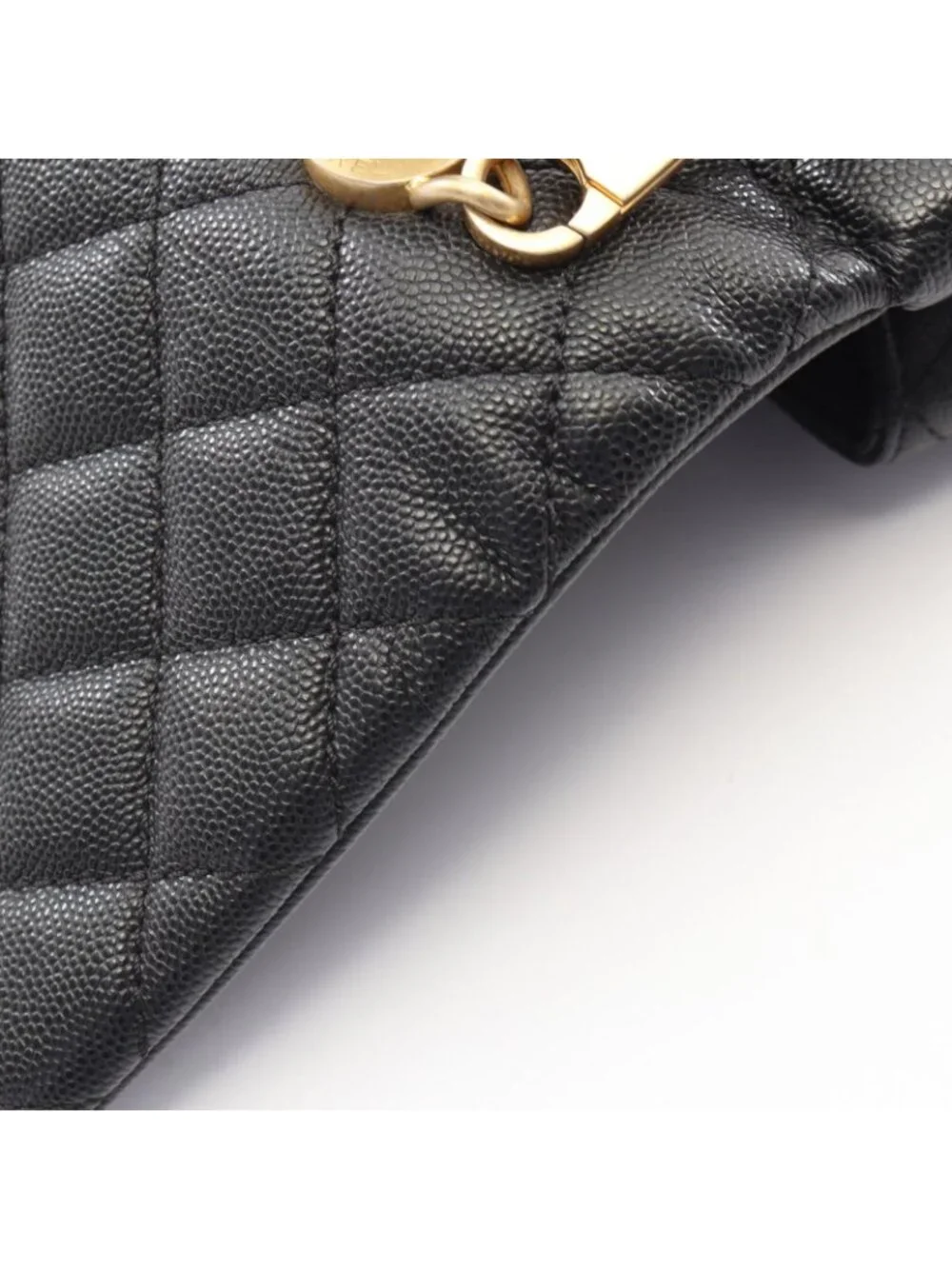 Chanel Handbag Coco Handle 29 Top Flap Bag Quilted 2-Way Black Caviar Leather